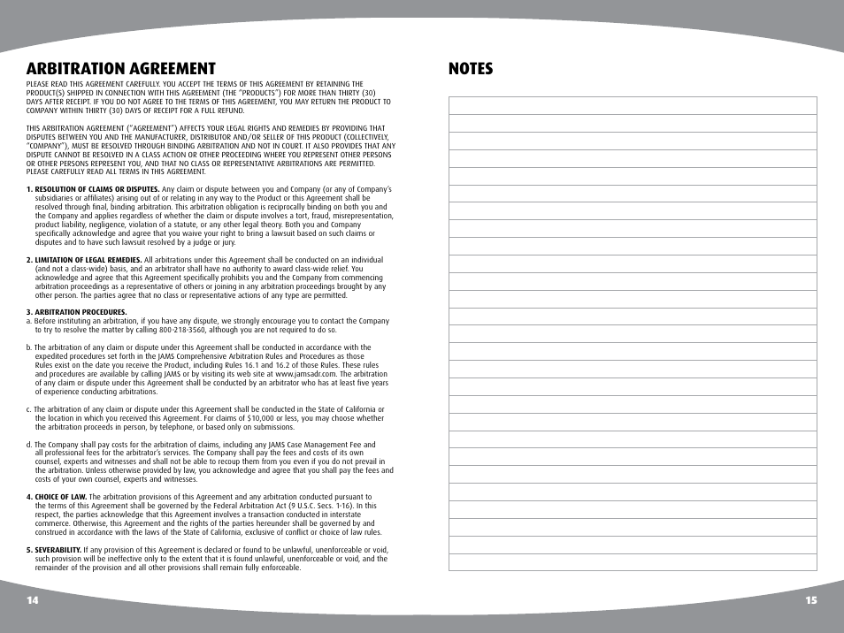 Arbitration agreement | Envion Turbo User Manual | Page 9 / 10