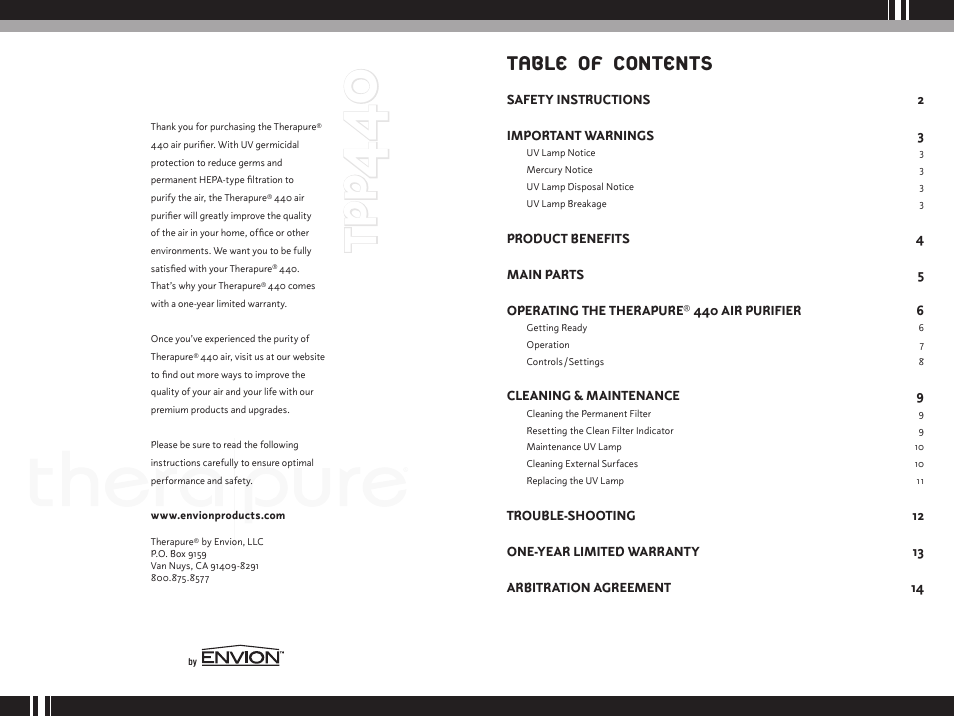 Envion TPP440 User Manual | Page 2 / 10