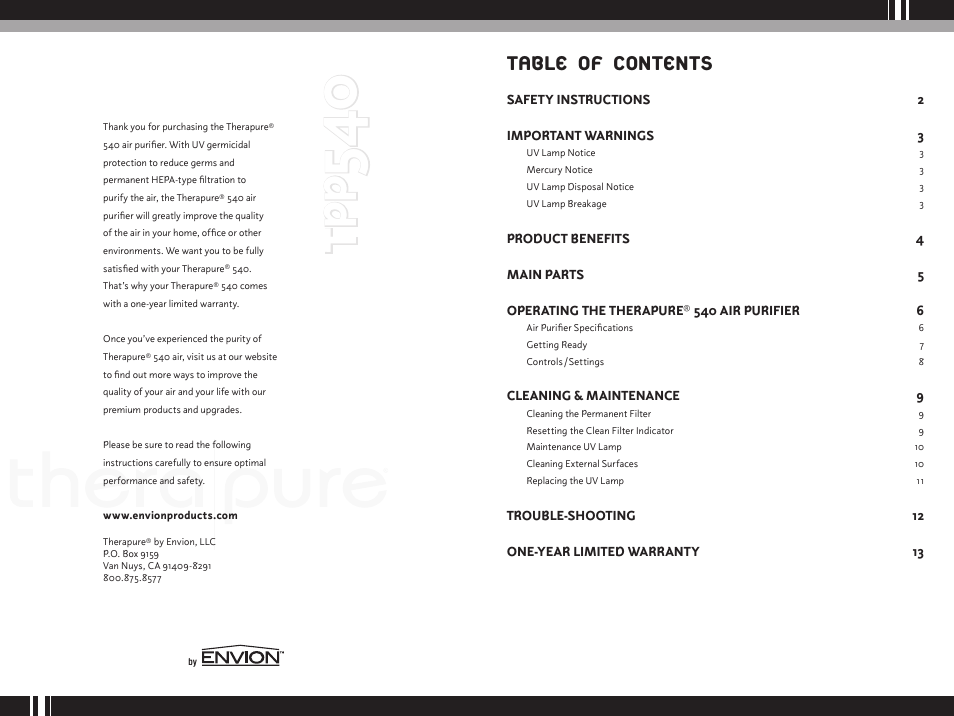 Envion TPP540 User Manual | Page 2 / 8