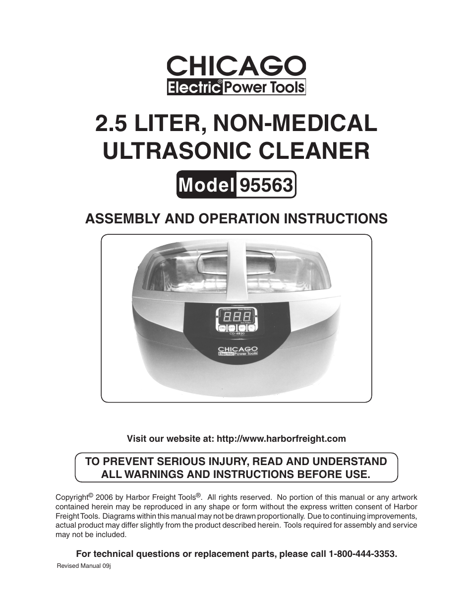 Chicago Electric 95563 User Manual | 12 pages