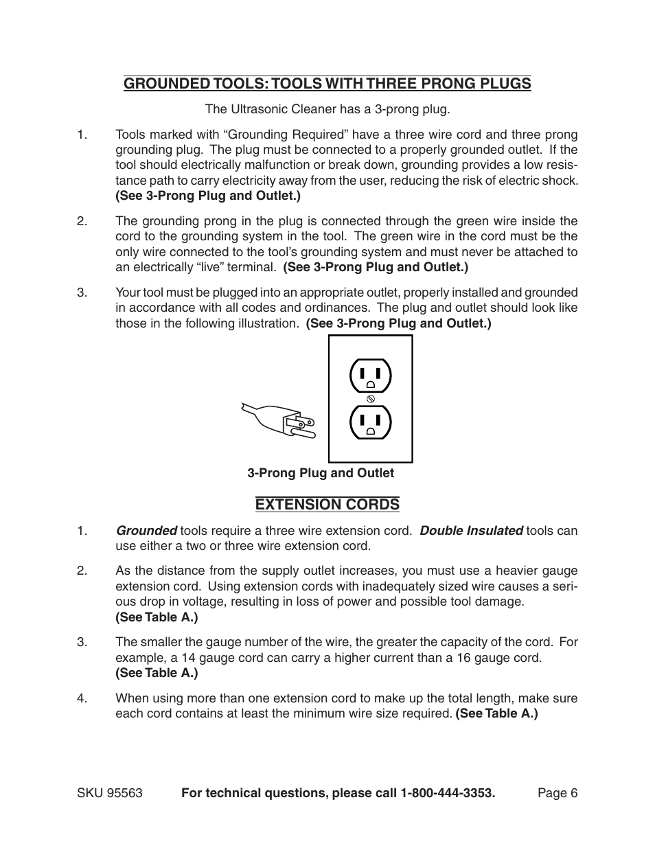 Chicago Electric 95563 User Manual | Page 6 / 12