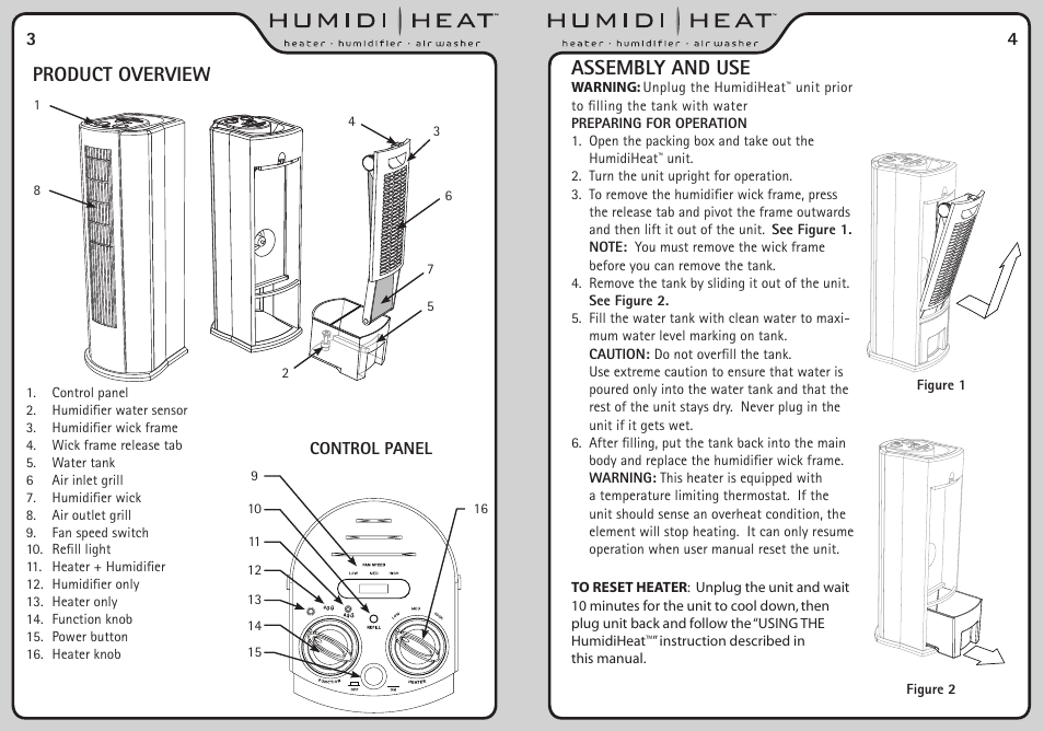 Product overview, Assembly and use | Envion HH200 User Manual | Page 4 / 6