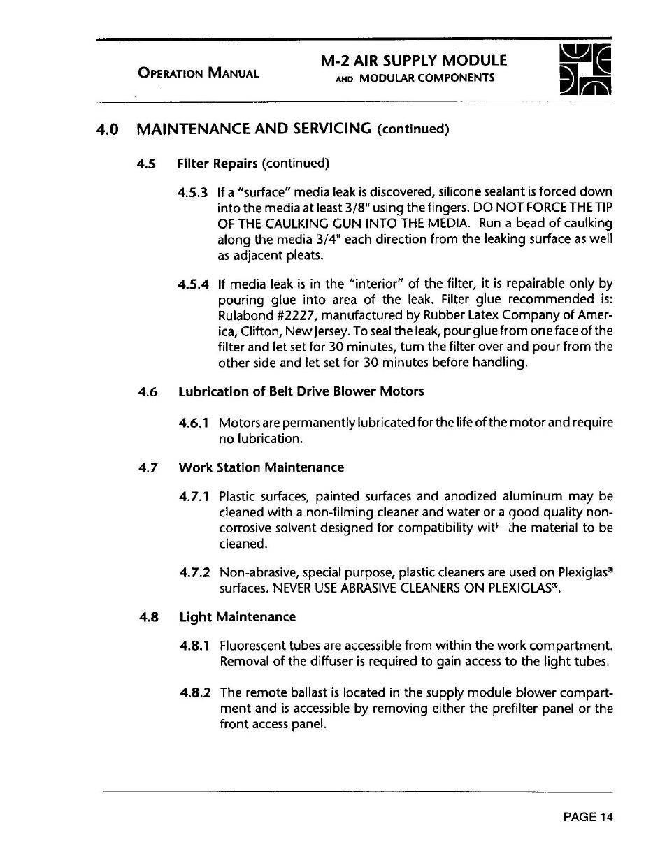 Envirco M-2 Unimodule User Manual | Page 15 / 34