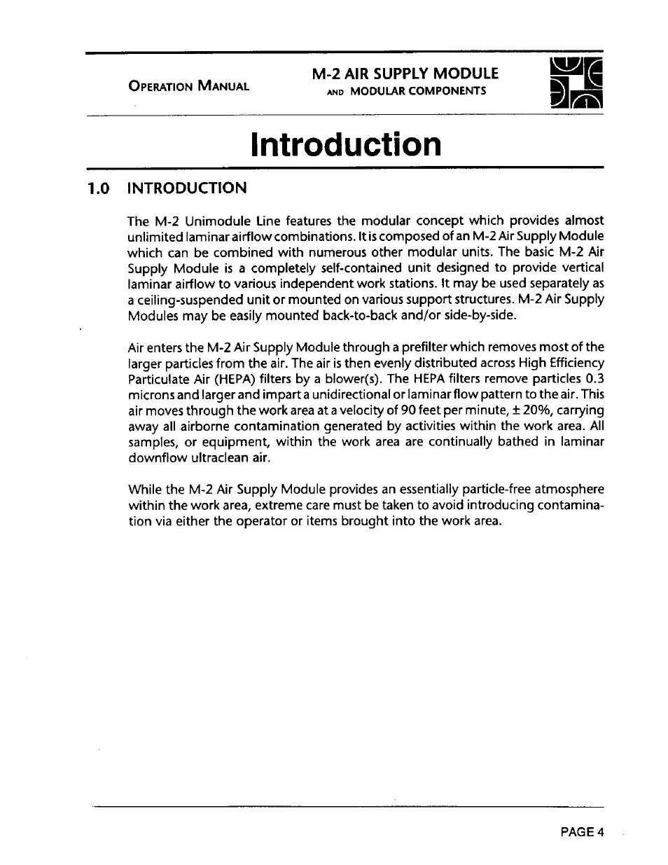 Envirco M-2 Unimodule User Manual | Page 5 / 34