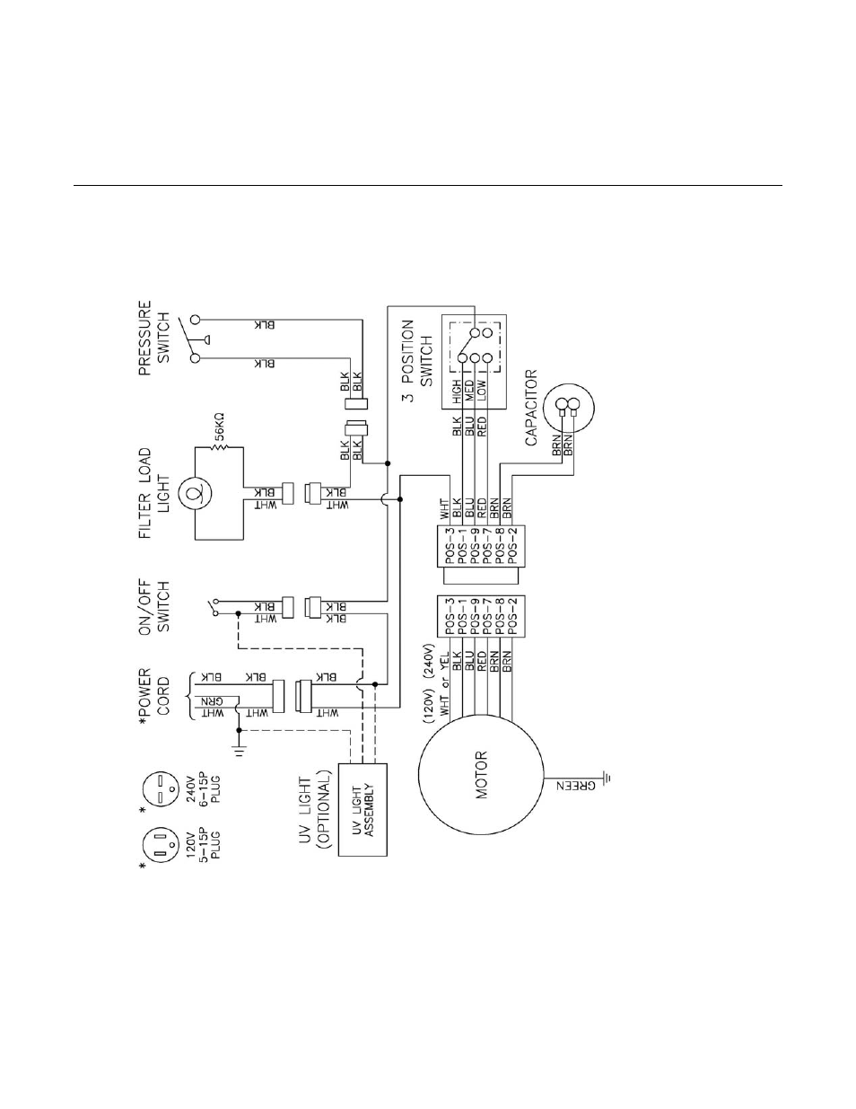 Wiring diagram | Envirco Isoclean UV User Manual | Page 23 / 30