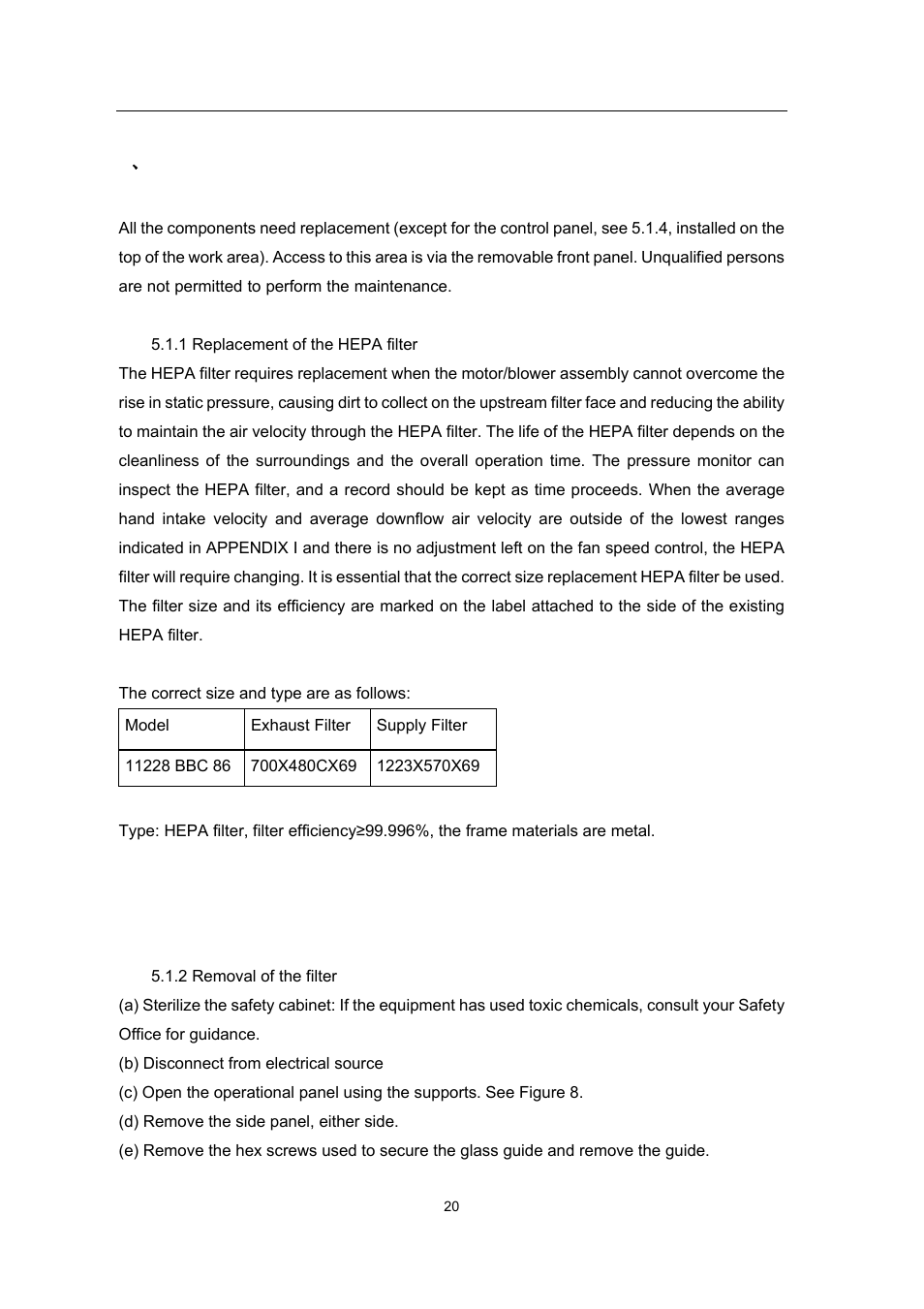 Service and components 20 | Envirco BSC User Manual | Page 20 / 38