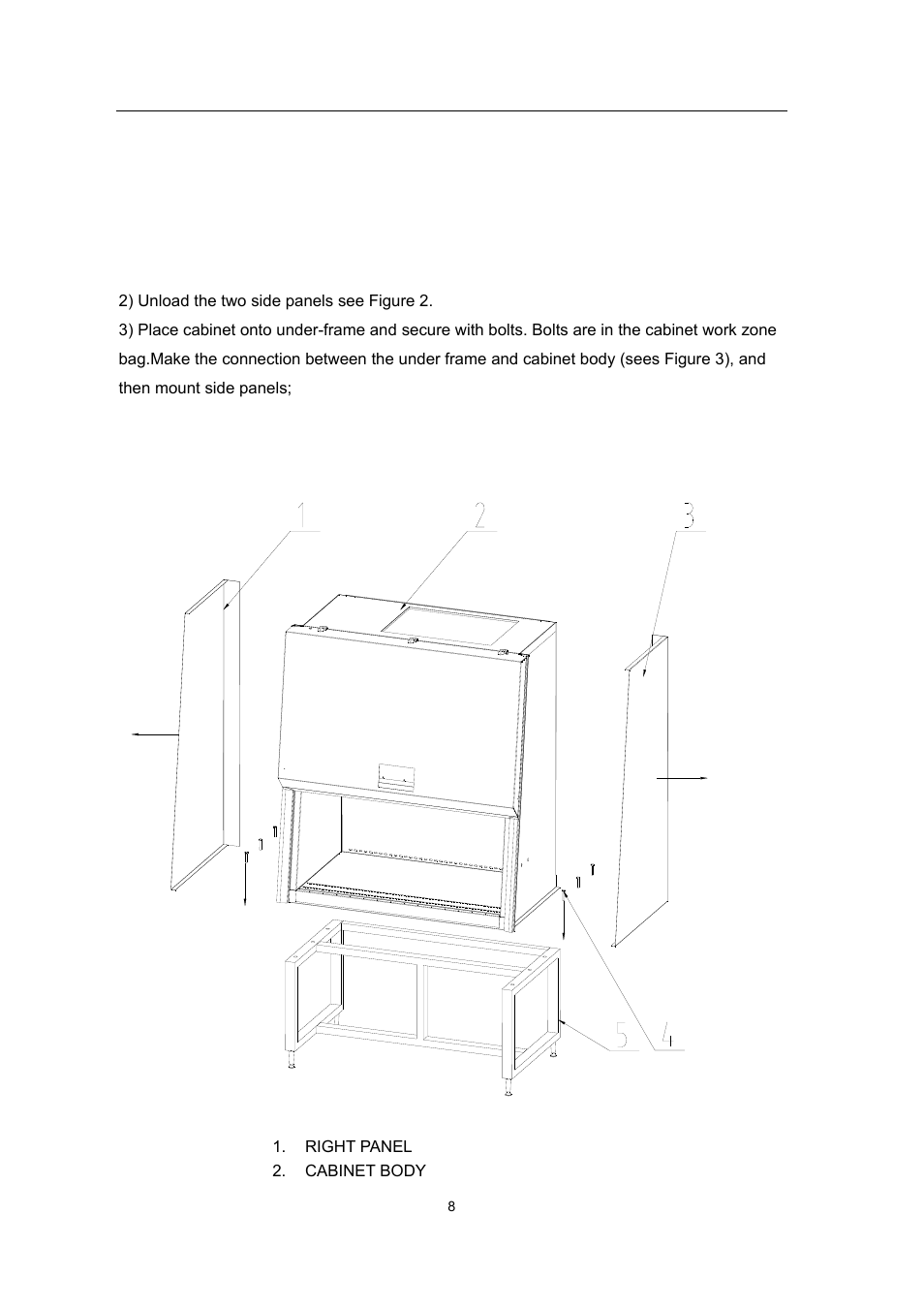 Figure 3: connection of base and cabinet body | Envirco BSC User Manual | Page 8 / 38