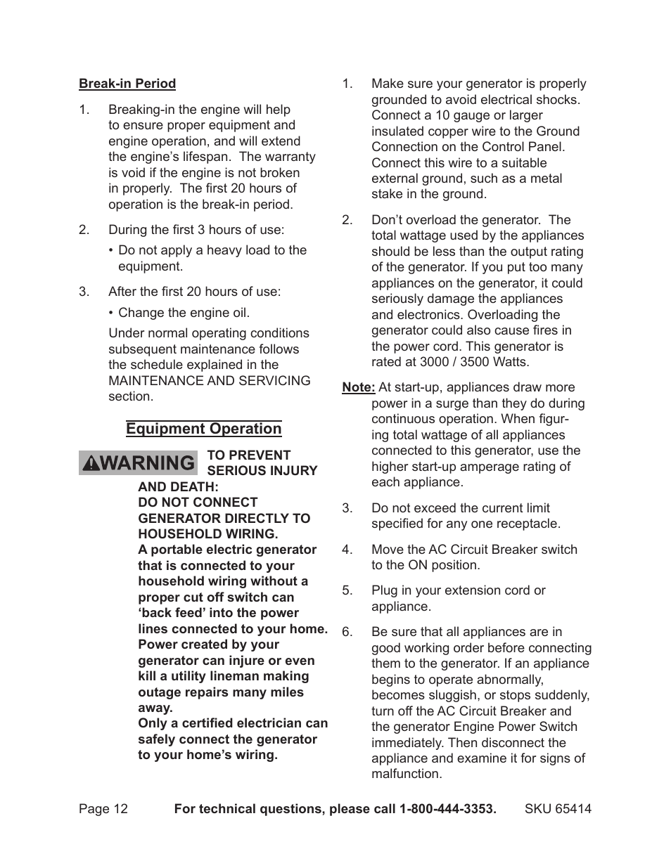 Chicago Electric 65414 User Manual | Page 12 / 31