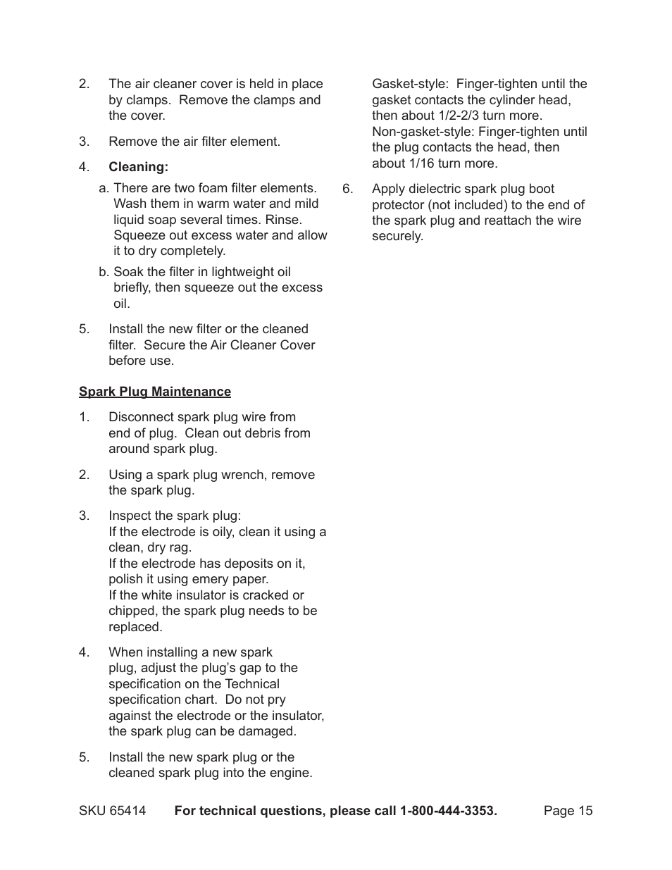 Chicago Electric 65414 User Manual | Page 15 / 31