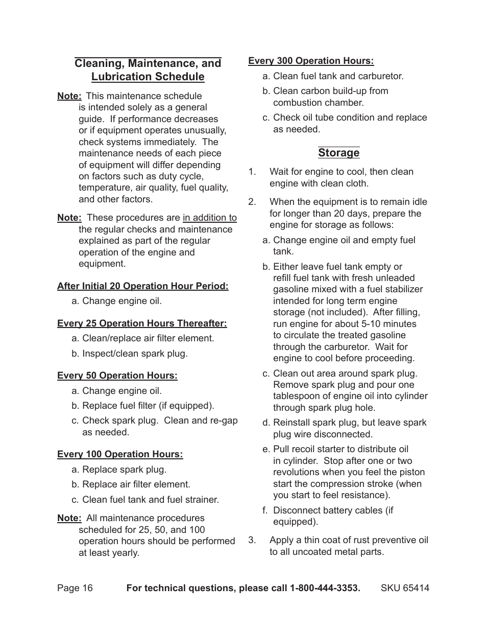 Chicago Electric 65414 User Manual | Page 16 / 31