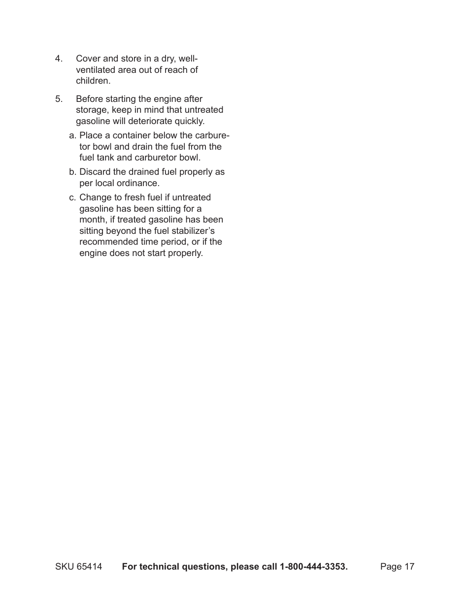 Chicago Electric 65414 User Manual | Page 17 / 31