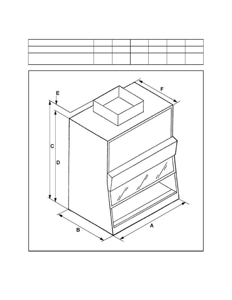 Cabinet dimensions | Envirco NSF Biohazard Cabinet User Manual | Page 8 / 37