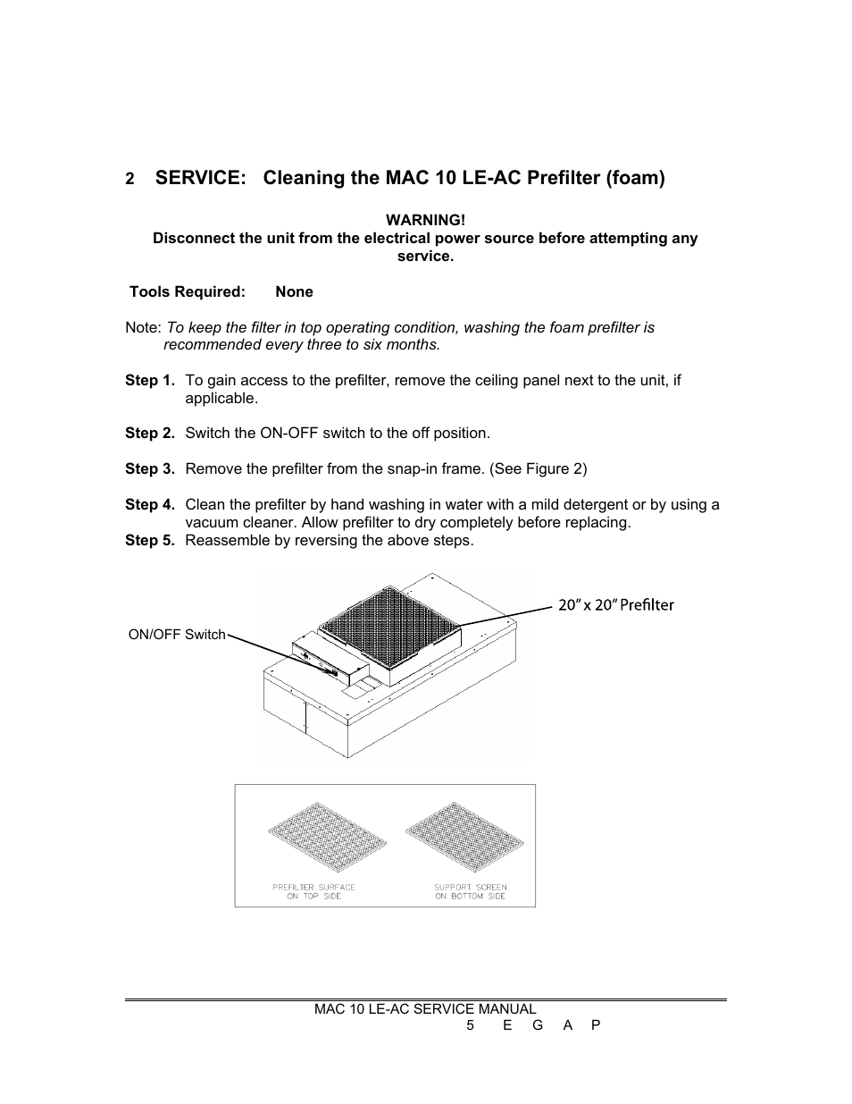 Envirco MAC 10 LE-AC User Manual | Page 6 / 19