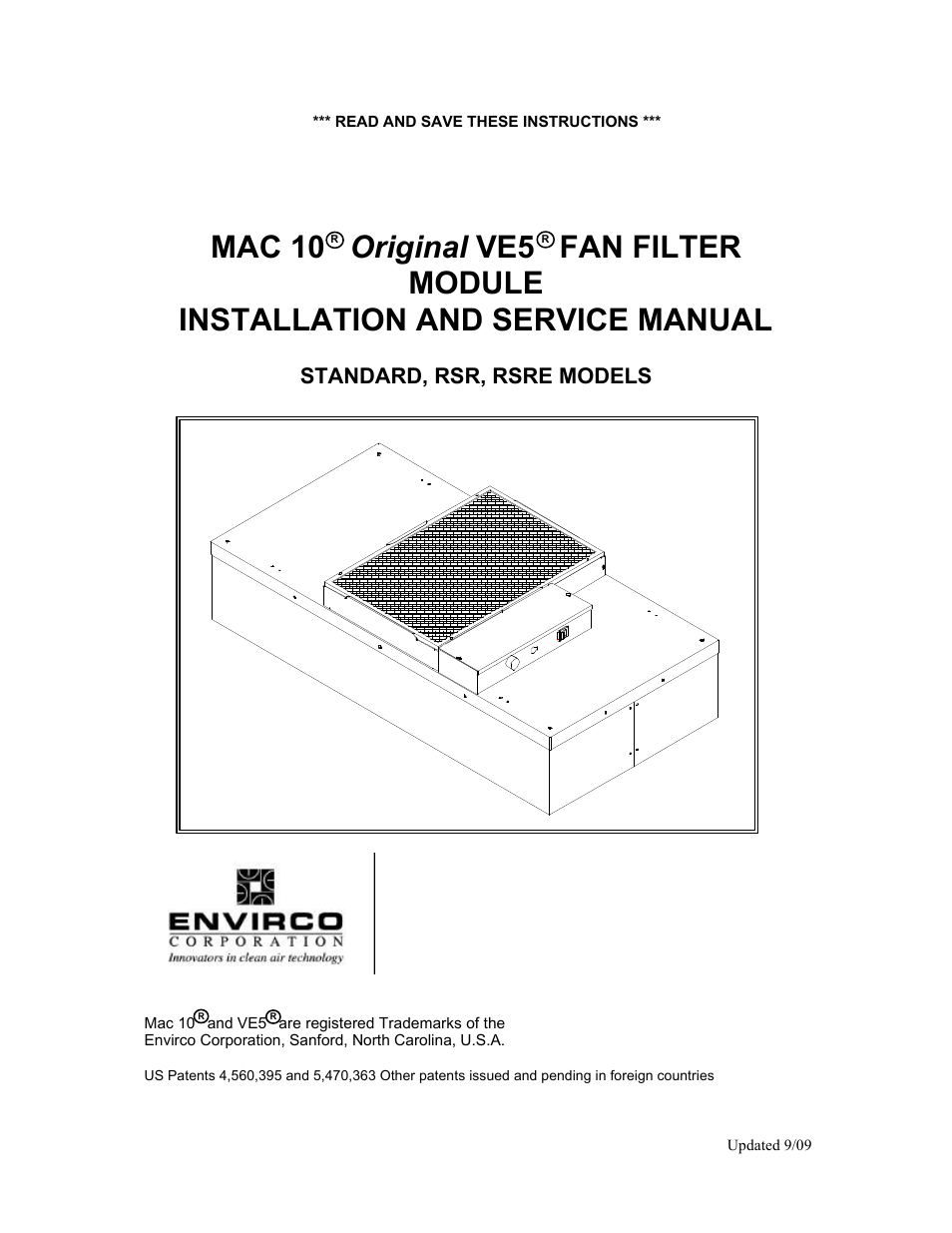 Envirco MAC 10 Original User Manual | 23 pages