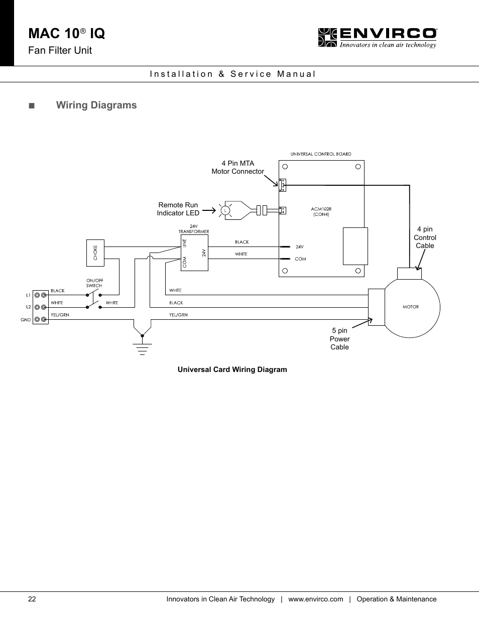 Mac 10 | Envirco MAC 10 IQ User Manual | Page 22 / 28
