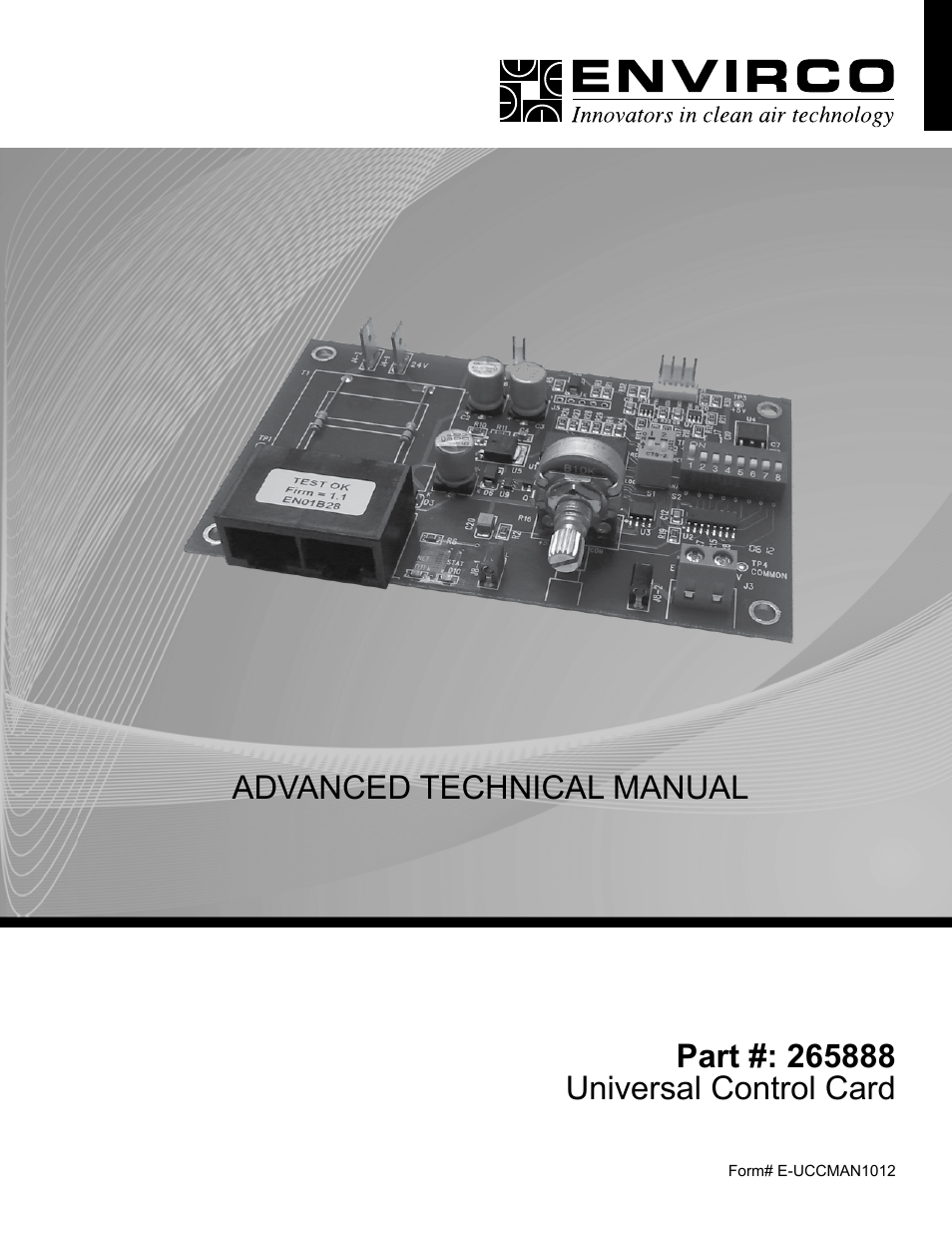 Envirco Universal Control Card User Manual | 8 pages