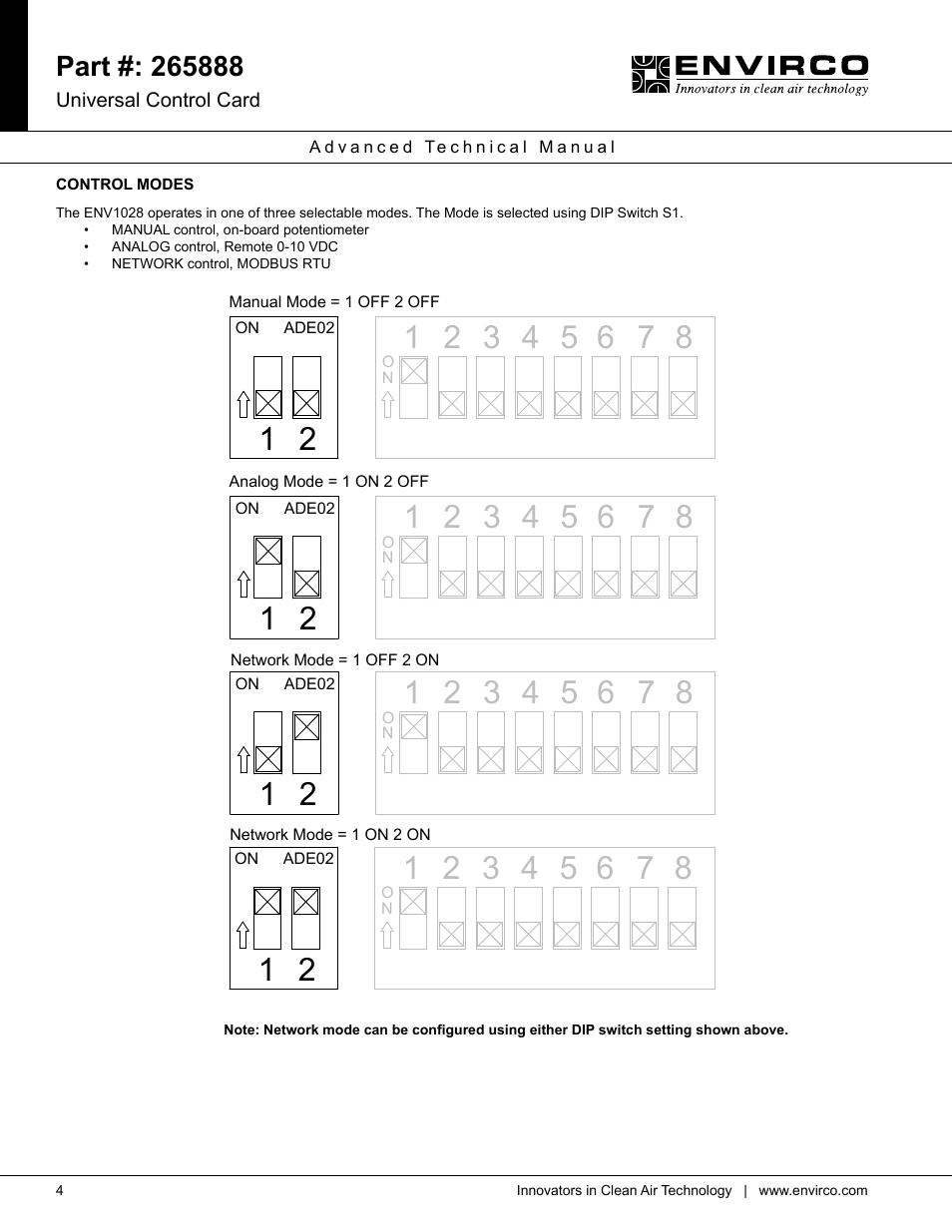 Envirco Universal Control Card User Manual | Page 4 / 8