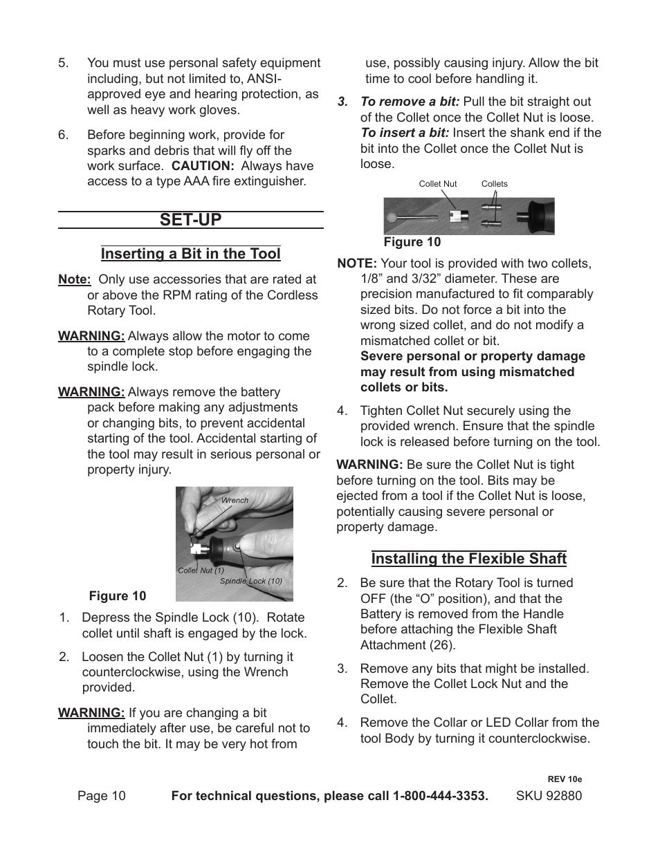 Set-up | Chicago Electric 92880 User Manual | Page 10 / 16