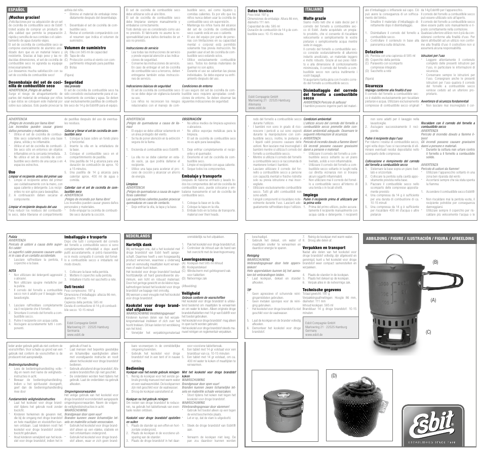 D) (a) (b) (c) | ESBIT CS585HA User Manual | Page 2 / 2
