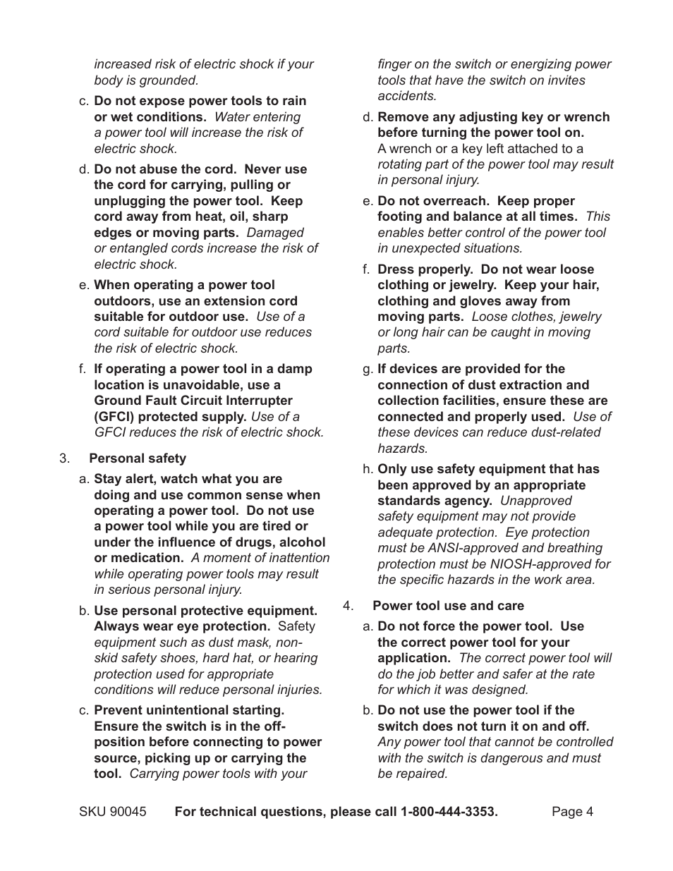 Chicago Electric Belt Sander 90045 User Manual | Page 4 / 16