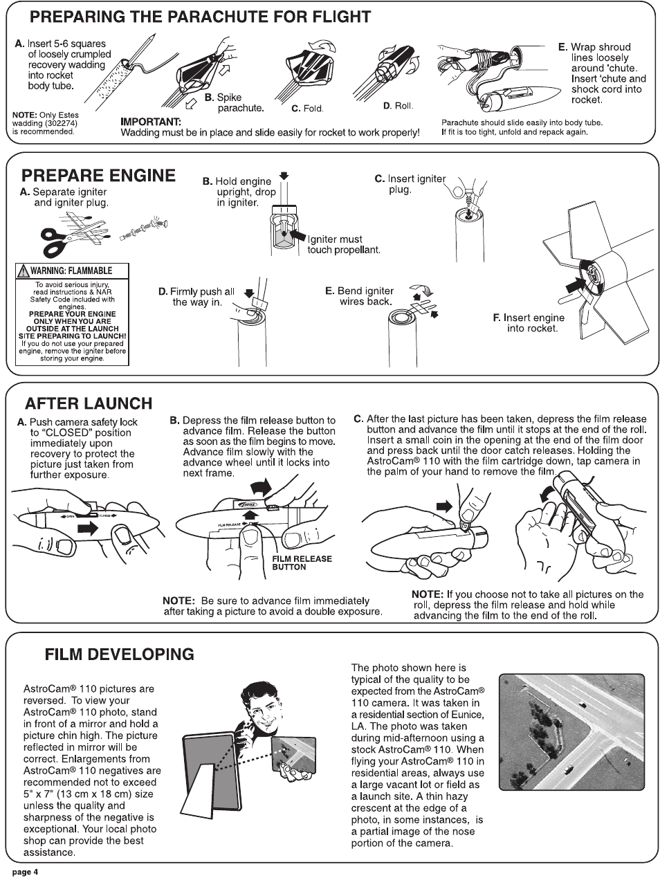 Estes 1327 - Astrocam User Manual | Page 4 / 4