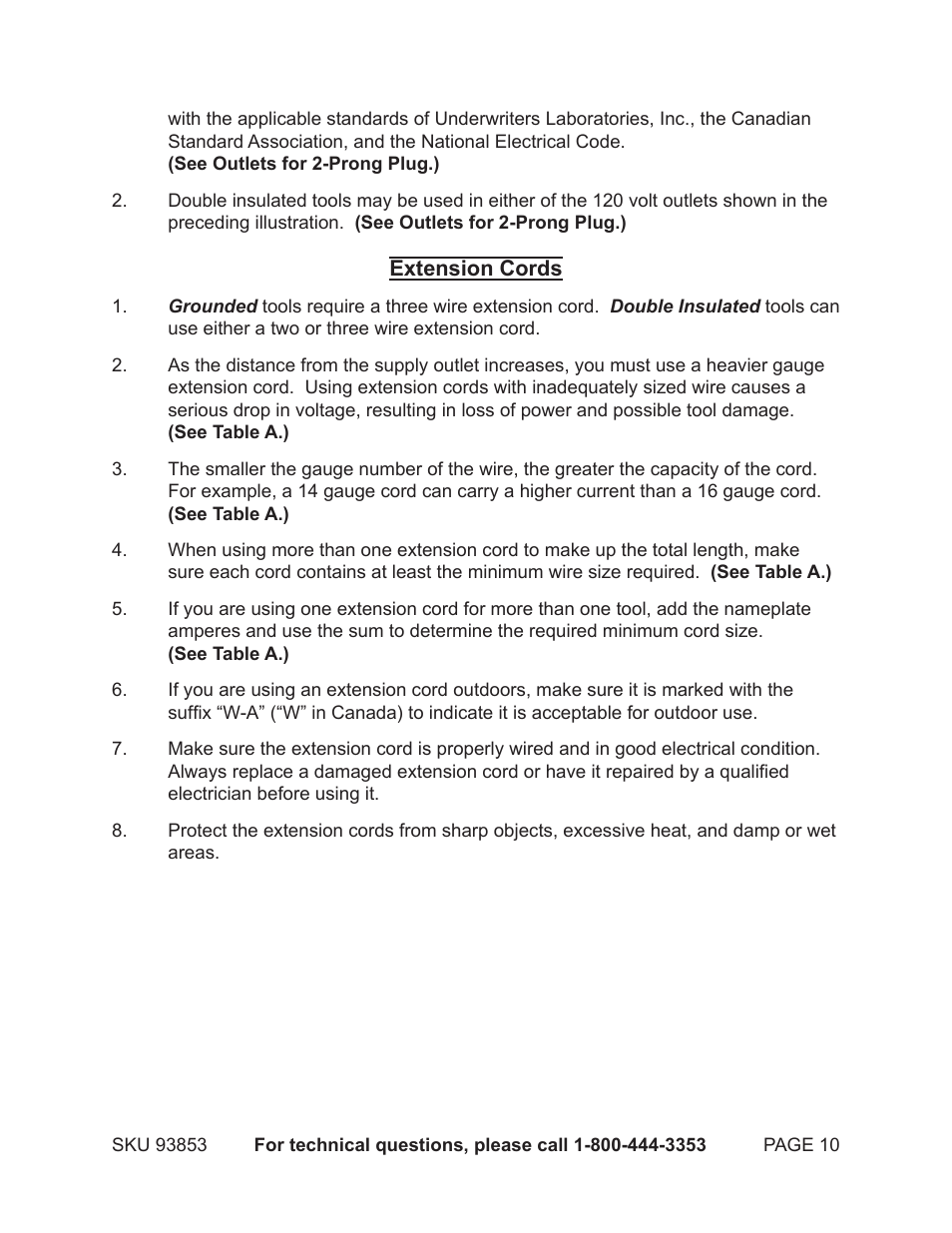 Chicago Electric 93853 User Manual | Page 10 / 19