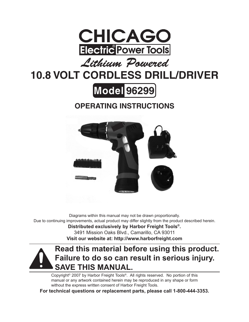 Chicago Electric 96299 User Manual | 14 pages