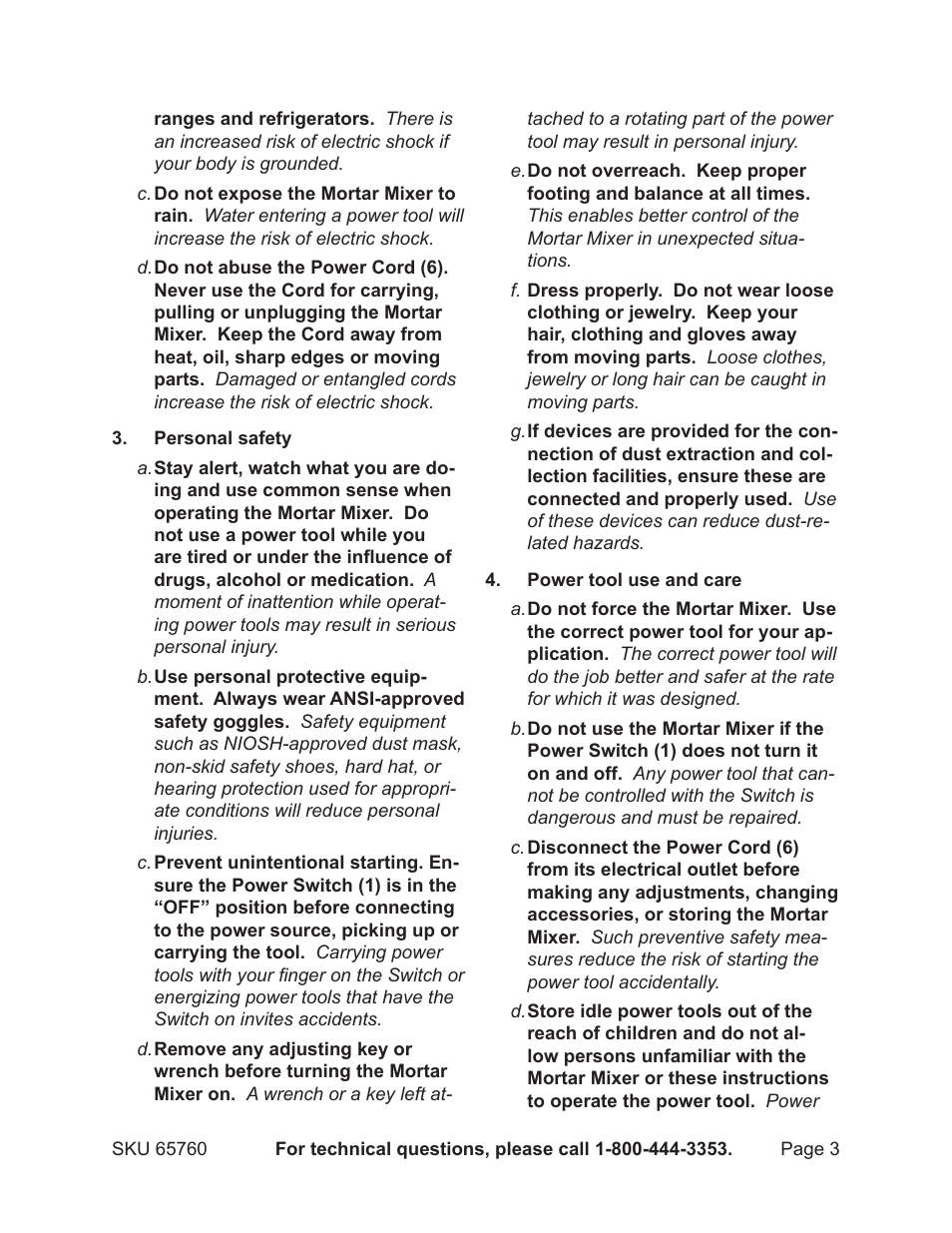 Chicago Electric 65760 User Manual | Page 3 / 14