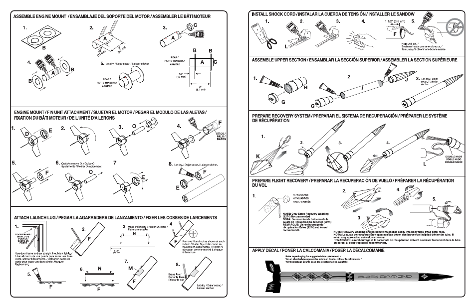 Estes 2476 - Black Diamond User Manual | Page 2 / 2