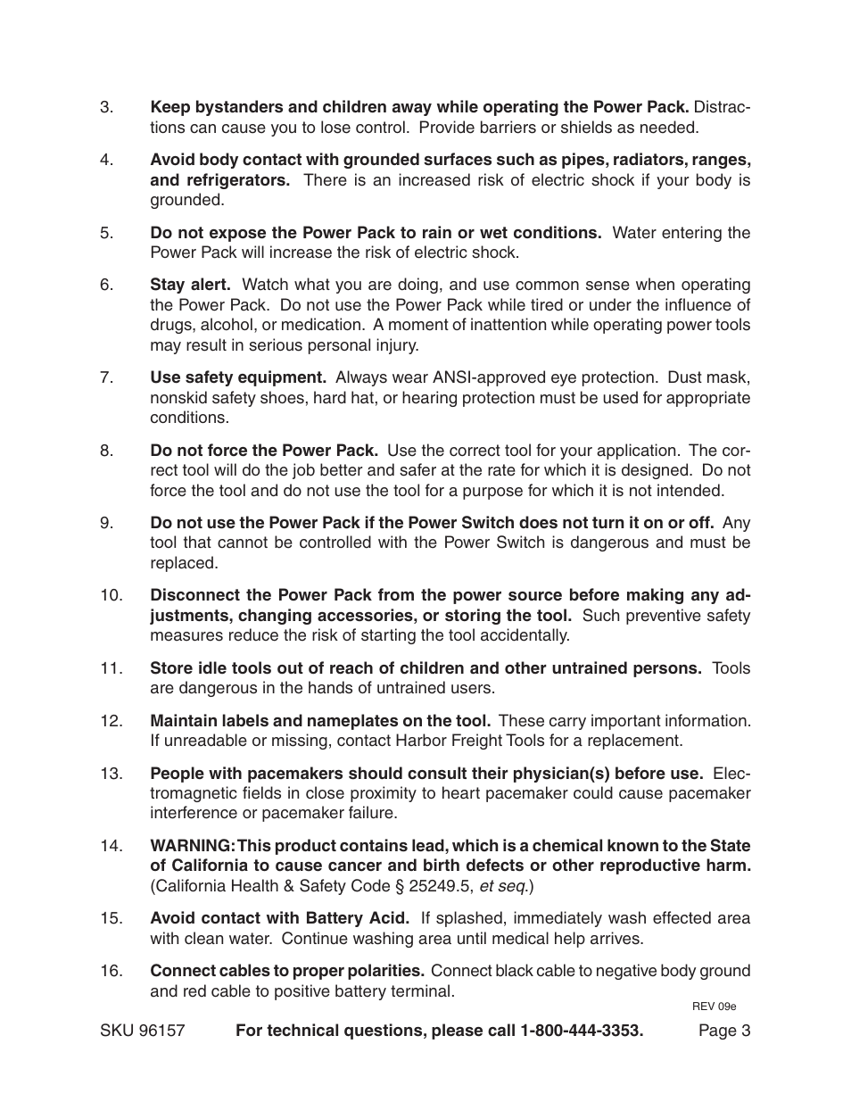 Chicago Electric 96157 User Manual | Page 3 / 10