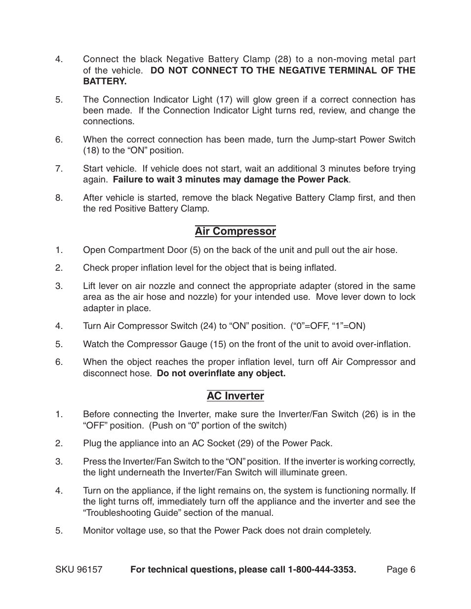 Chicago Electric 96157 User Manual | Page 6 / 10