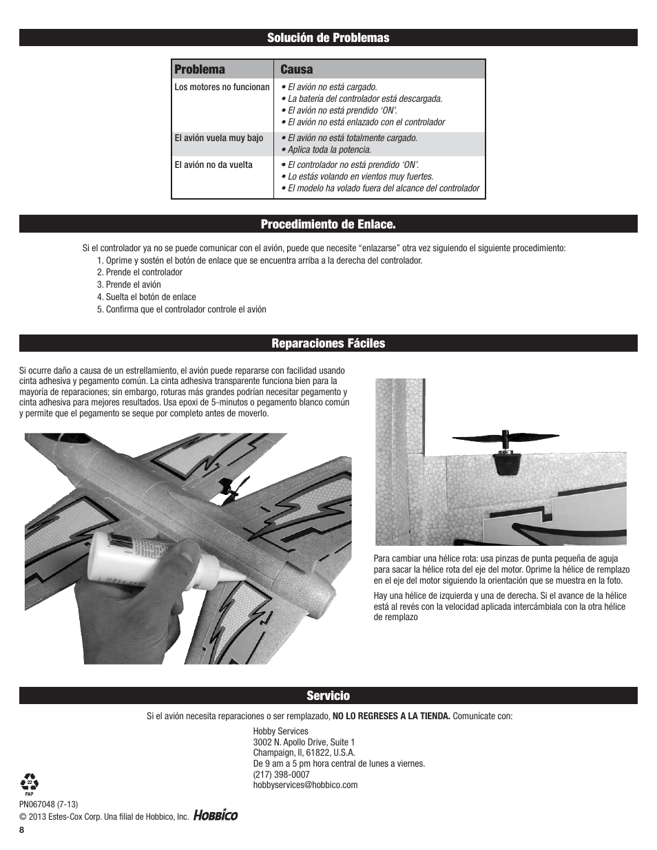 Causa | Estes 4550 - Silver Cloud User Manual | Page 6 / 9