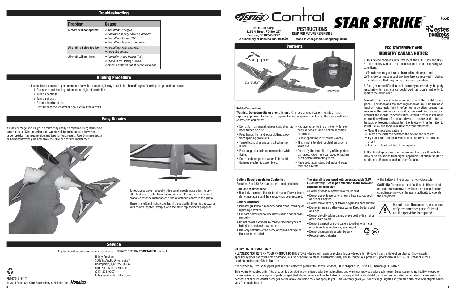 Estes 4552 - Star Strike User Manual | 3 pages