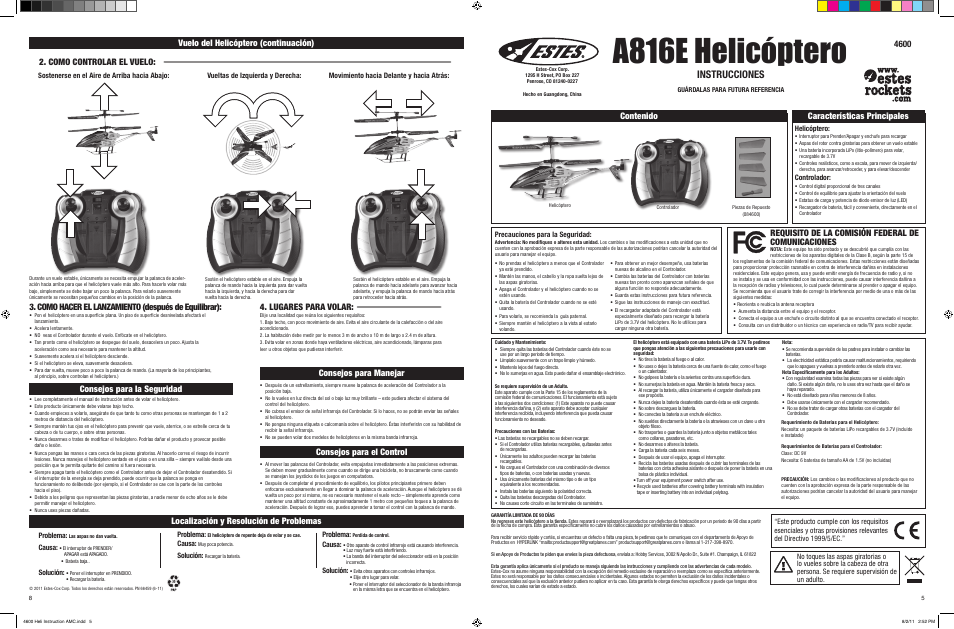 Estes 4600 - A816E User Manual | Page 5 / 6