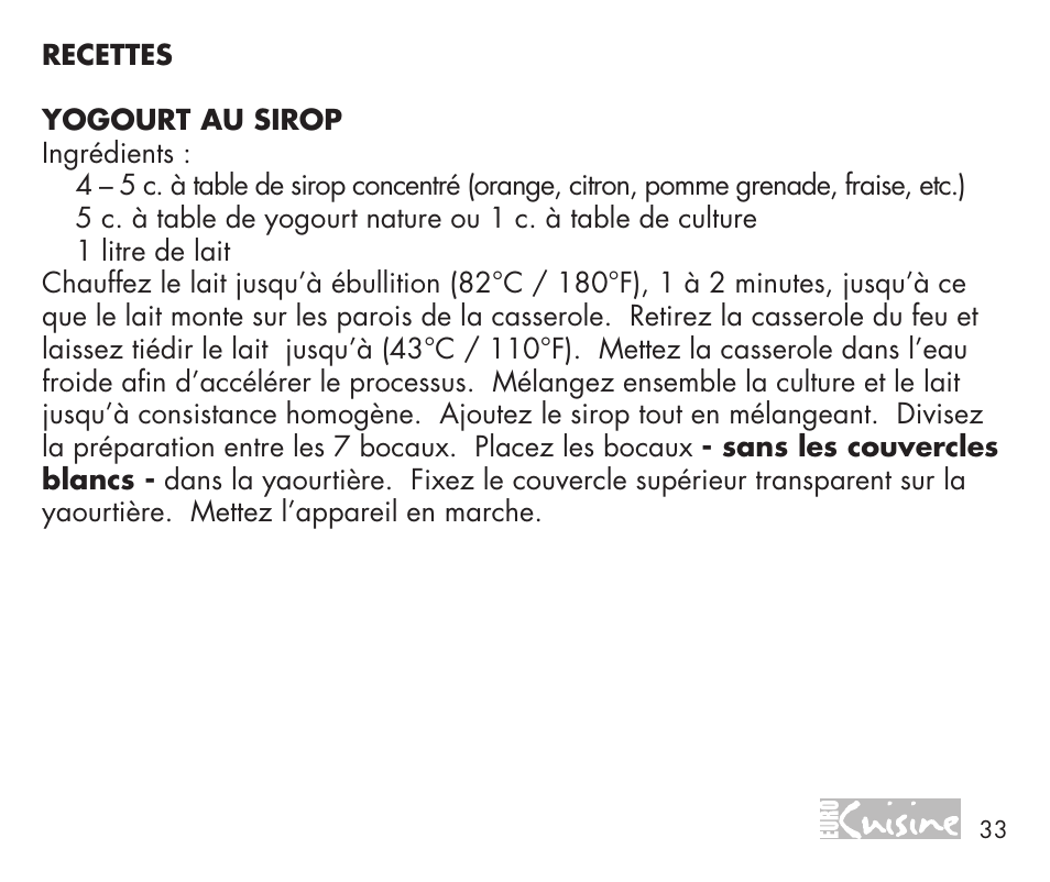 Euro Cuisine YMX750 User Manual | Page 33 / 52