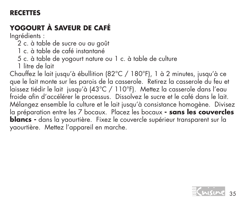 Euro Cuisine YMX750 User Manual | Page 35 / 52