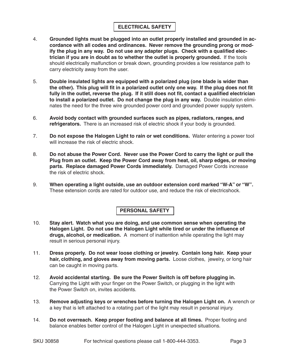 Chicago Electric 30858 User Manual | Page 3 / 10