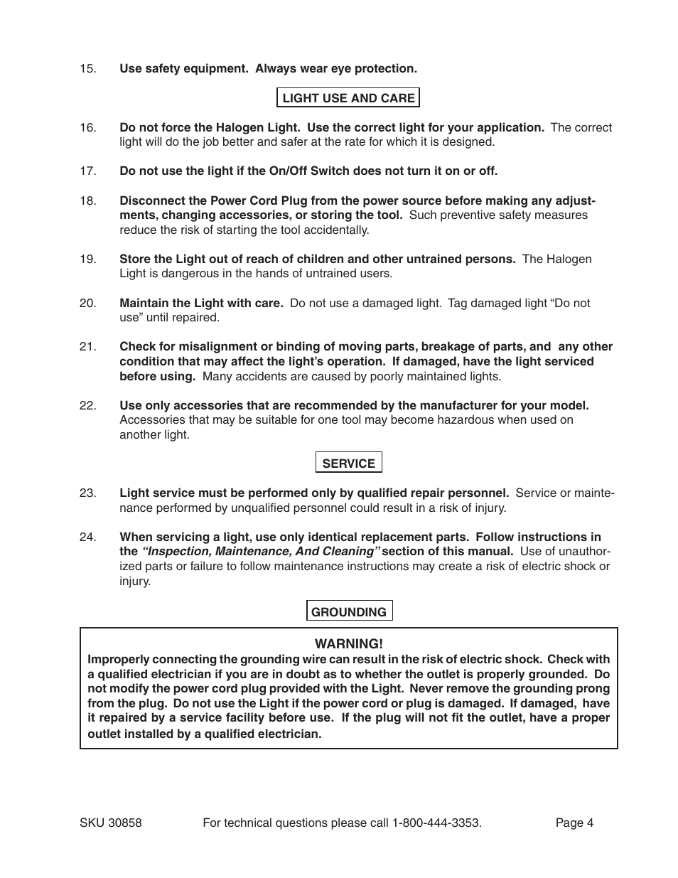 Chicago Electric 30858 User Manual | Page 4 / 10