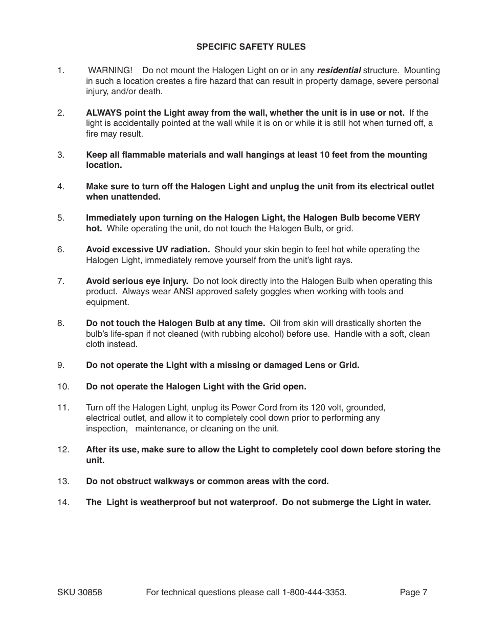 Chicago Electric 30858 User Manual | Page 7 / 10