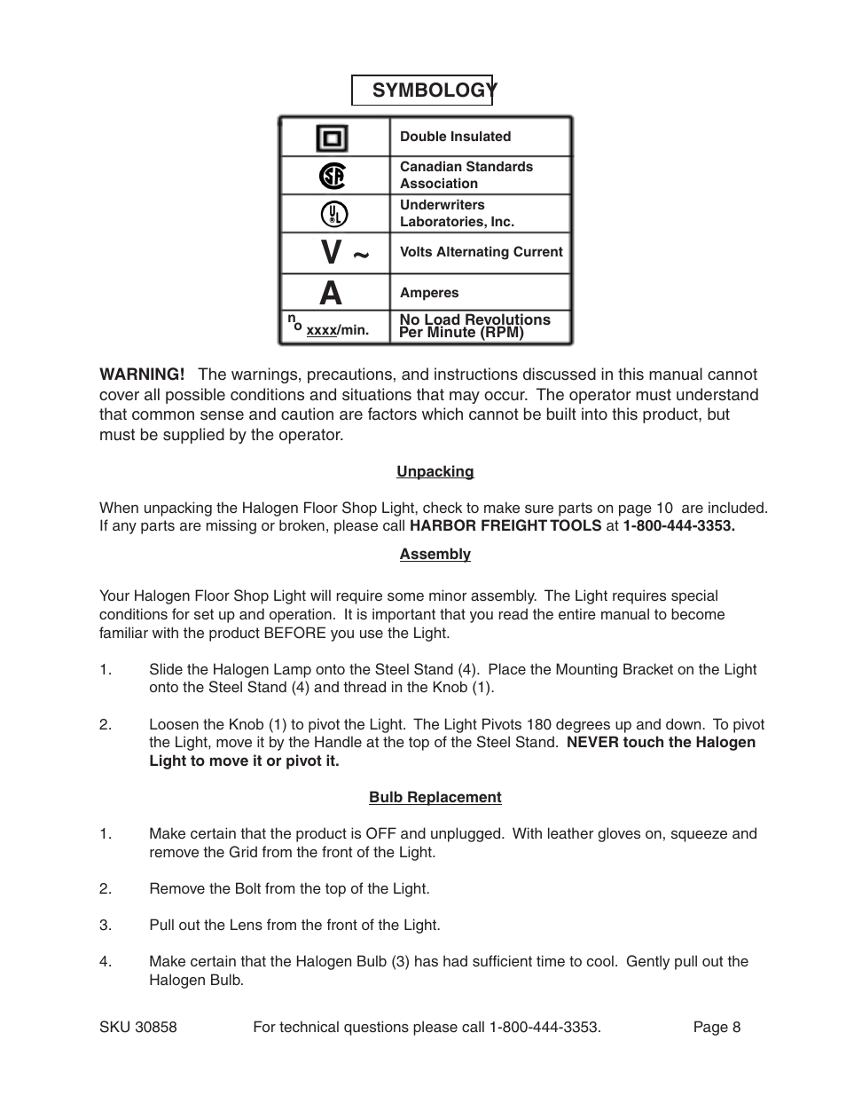 Chicago Electric 30858 User Manual | Page 8 / 10