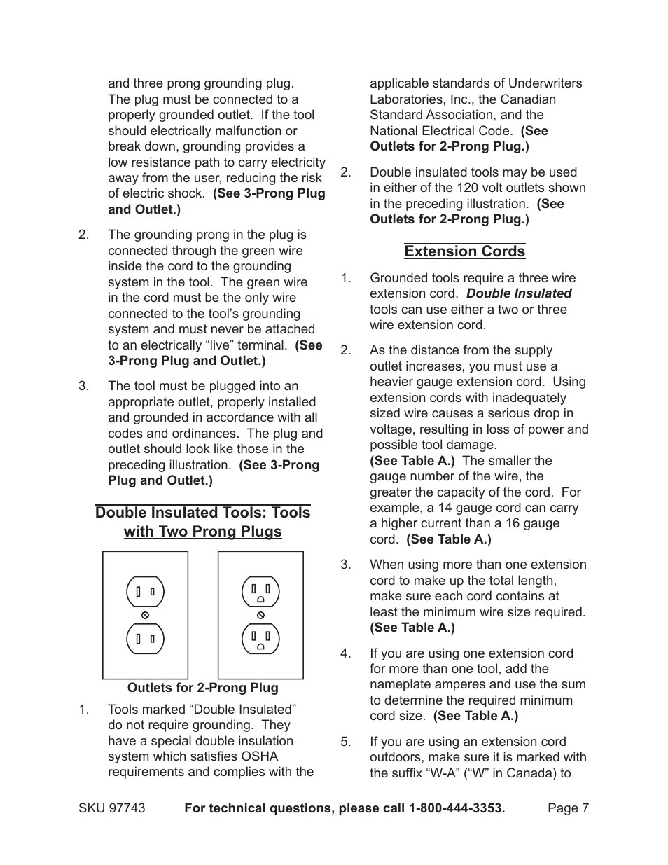 Chicago Electric Rotary Hammer 97743 User Manual | Page 7 / 18