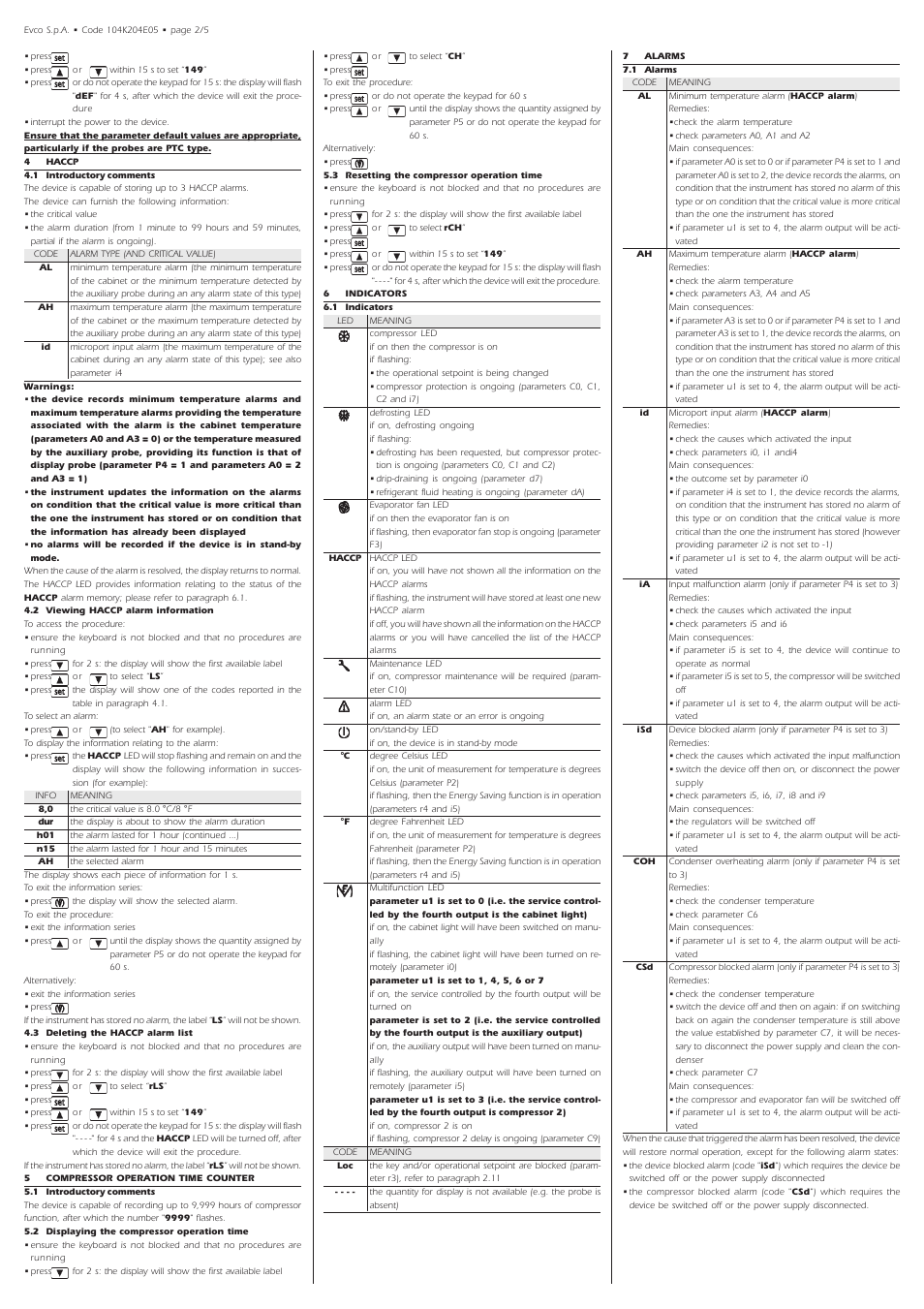 EVCO EVK204N9 User Manual | Page 2 / 5