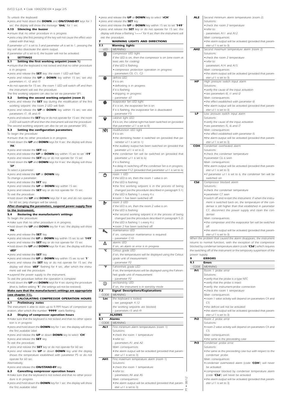 EVCO EVX225N7 User Manual | Page 2 / 6