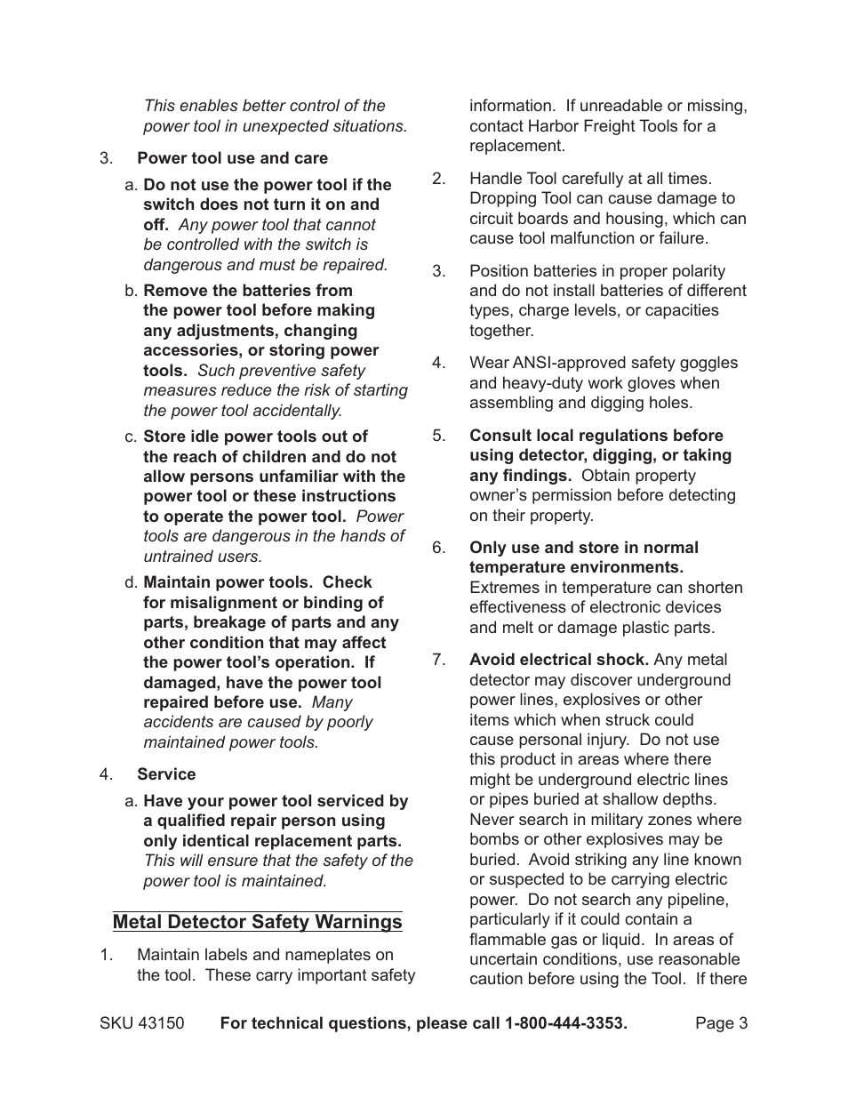 Chicago Electric 43150 User Manual | Page 3 / 13