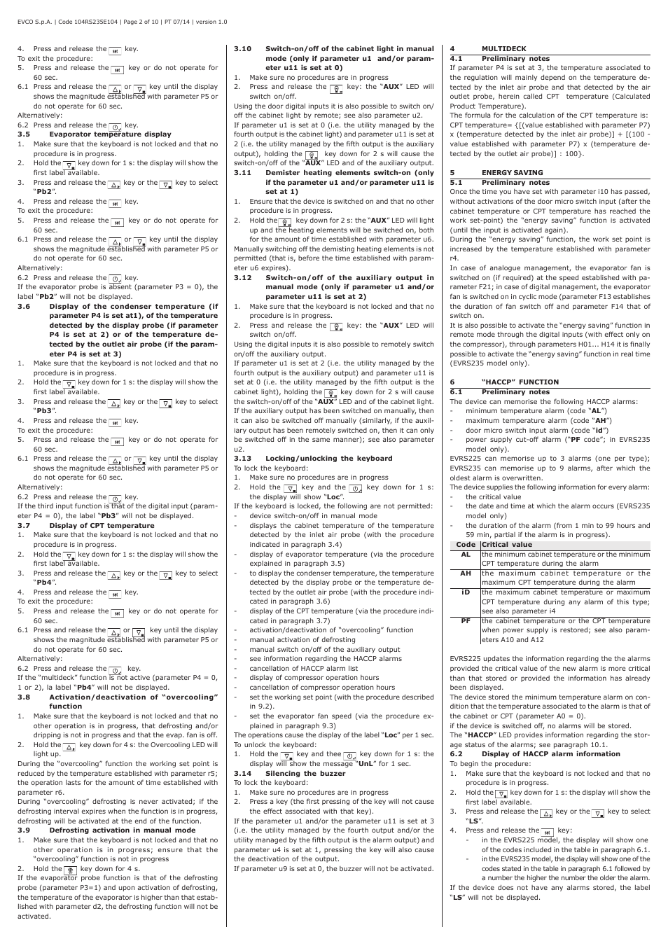 EVCO EVRS235N9 User Manual | Page 2 / 10