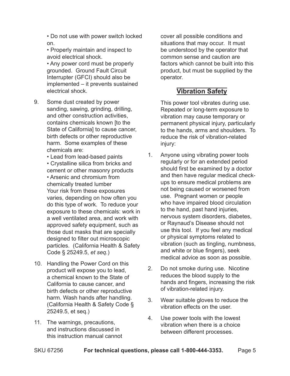 Chicago Electric MULTI-FUNCTION POWER TOOL 67256 User Manual | Page 5 / 14