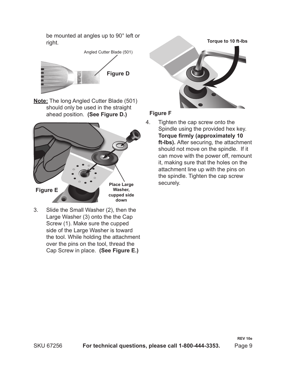 Chicago Electric MULTI-FUNCTION POWER TOOL 67256 User Manual | Page 9 / 14