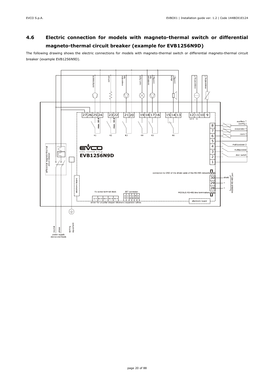 EVCO EVB1256N9 User Manual | Page 20 / 88