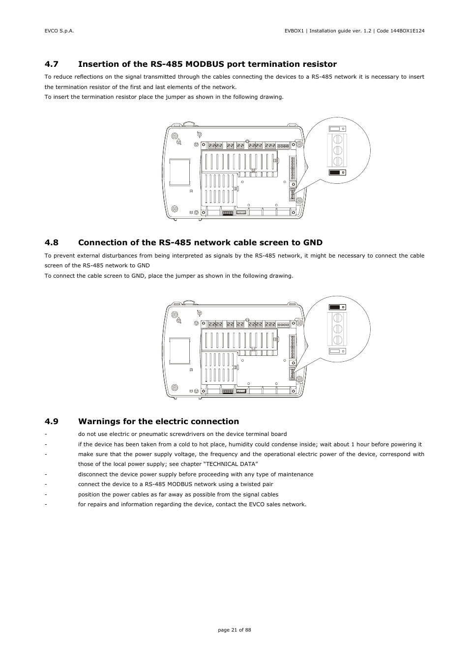 EVCO EVB1256N9 User Manual | Page 21 / 88