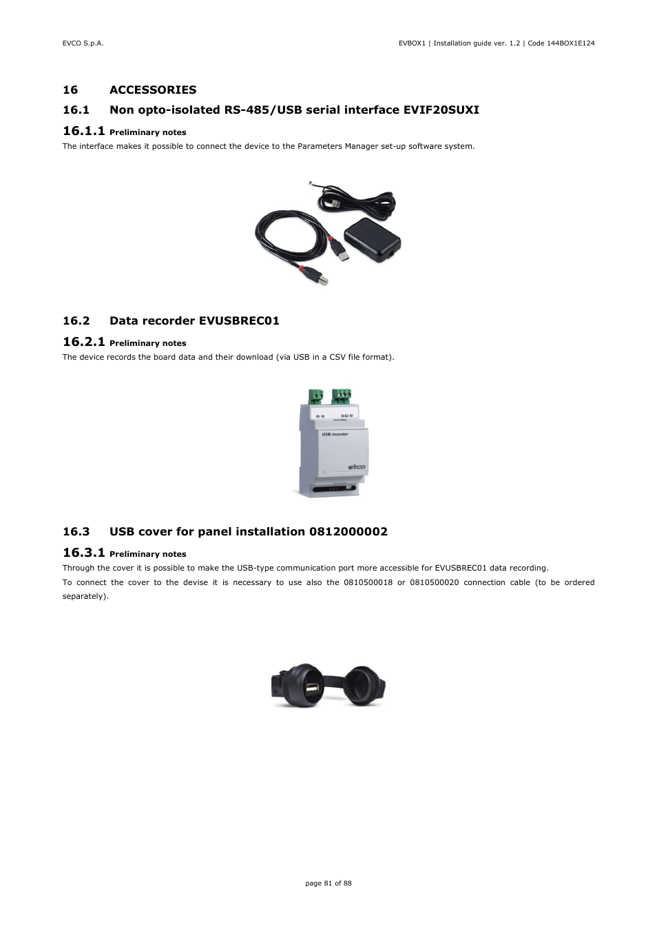 EVCO EVB1256N9 User Manual | Page 81 / 88